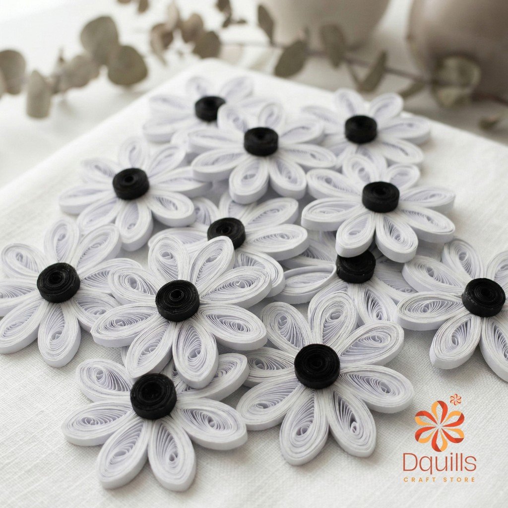 Modern Anemone Wreath Kit - 82-Piece Handmade Quilled Botanical Set - Image 2
