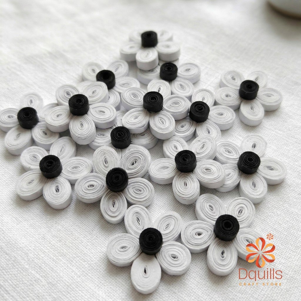 Modern Anemone Wreath Kit - 82-Piece Handmade Quilled Botanical Set - Image 3