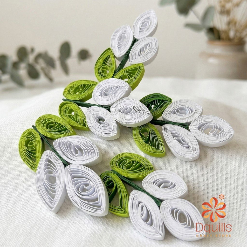 Modern Anemone Wreath Kit - 82-Piece Handmade Quilled Botanical Set - Image 5