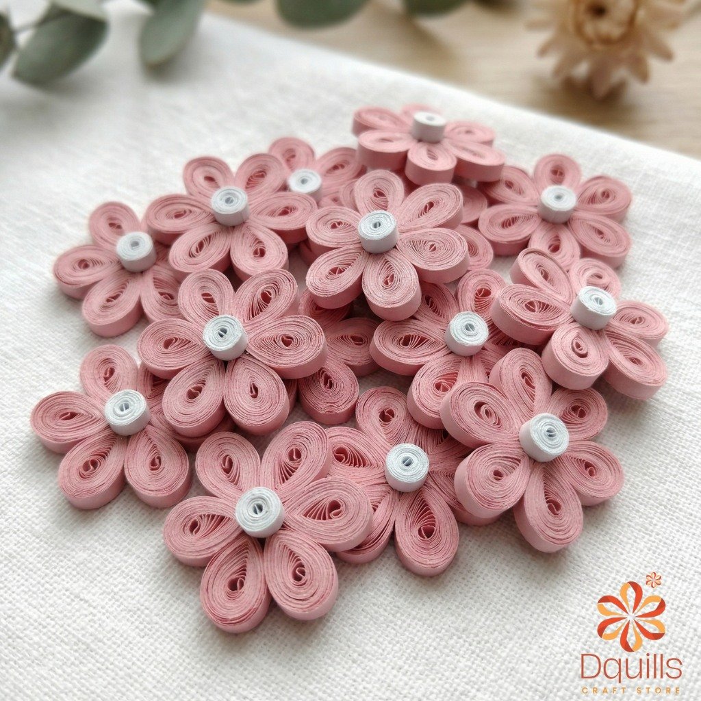 Quilled Pastel Floral & Berry Assortment Kit – 61 Piece DIY Paper Craft Set - Image 3