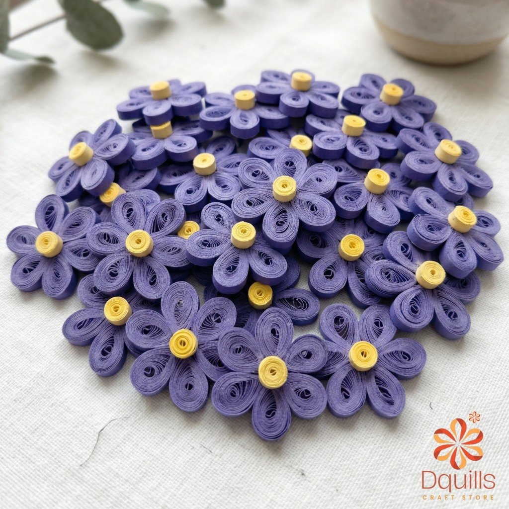 Quilled Pastel Floral & Berry Assortment Kit – 61 Piece DIY Paper Craft Set - Image 2