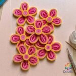 Sunshine Blossom Quilling Flowers – Pastel Pink & Yellow Handcrafted