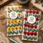 3D Quilled Paper Flowers with Stems & Leaves | Dquills