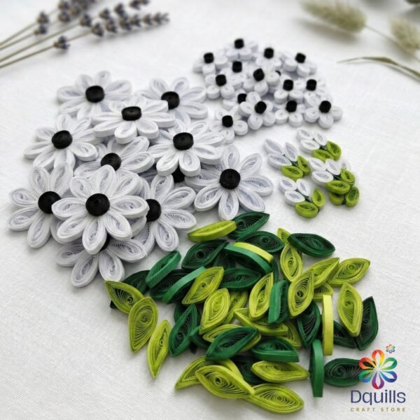 Modern Anemone Wreath Kit – 82-Piece Quilled Botanical Set