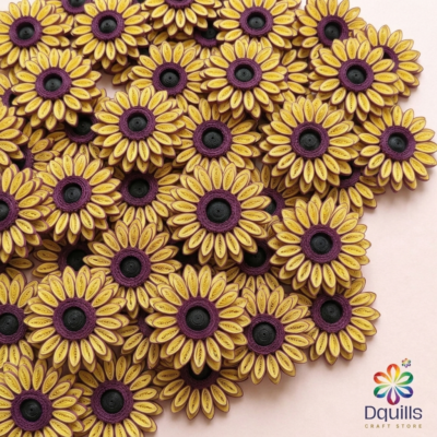 Lavender Sun Daisy Handcrafted Quilling Flowers | 7cm