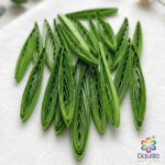 Long Marquise Paper Quilling Leaves – Grass Green 4.5cm